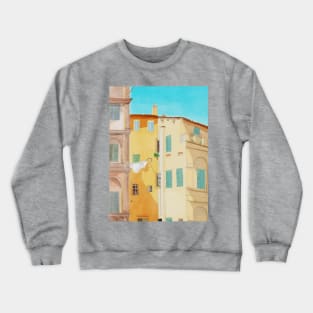 Mediterranean city in summer Crewneck Sweatshirt